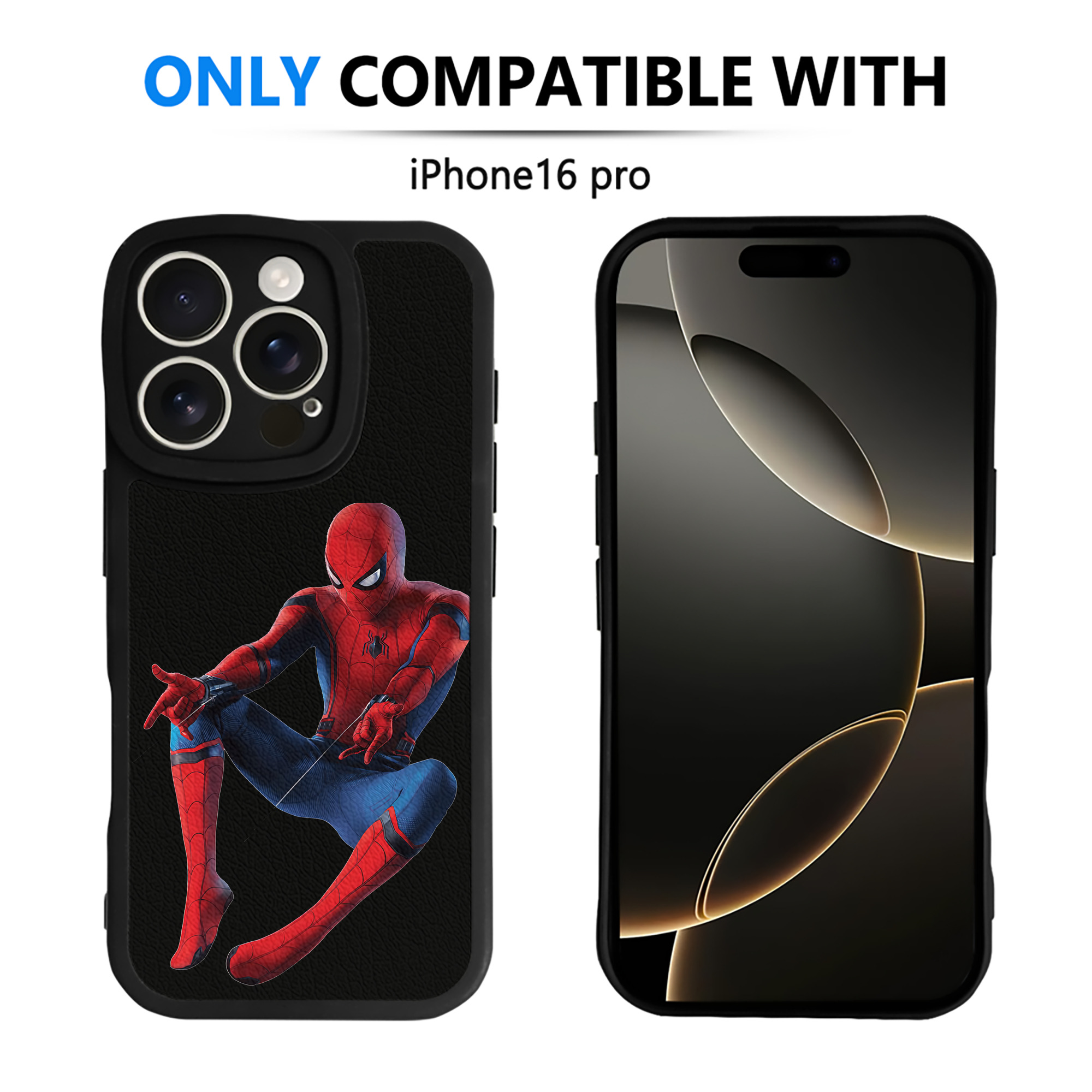 Spider Man スパイダーマン 【iPhone 16シリーズ対応】シリコンスマホケース（レザー調） 材質：シリコン